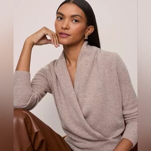 Ann Taylor Shawl Collar Cashmere Sweater
